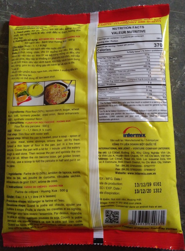 Bột bánh xèo Mikko Hương Xưa 500g