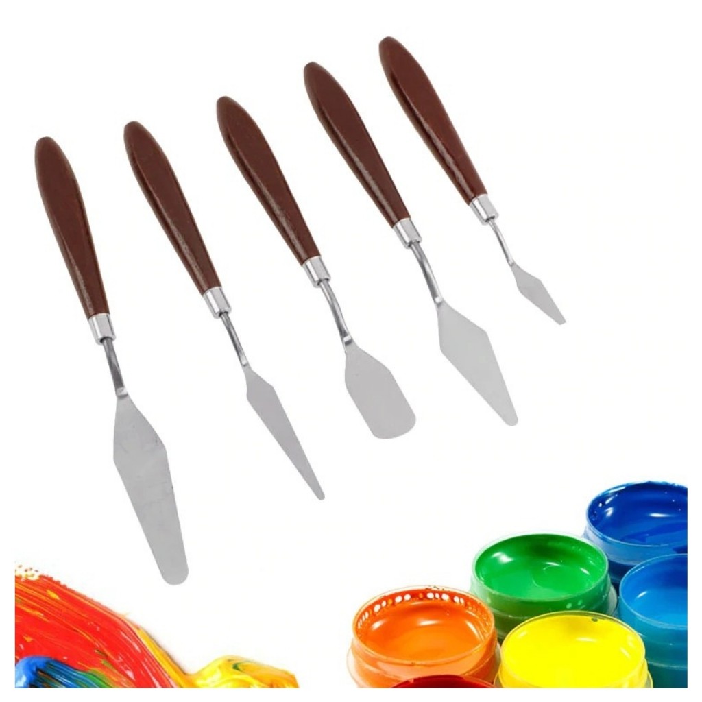 Bộ 5 Dao Chà Láng Mini Cán Gỗ từ 17cm đến 25cm