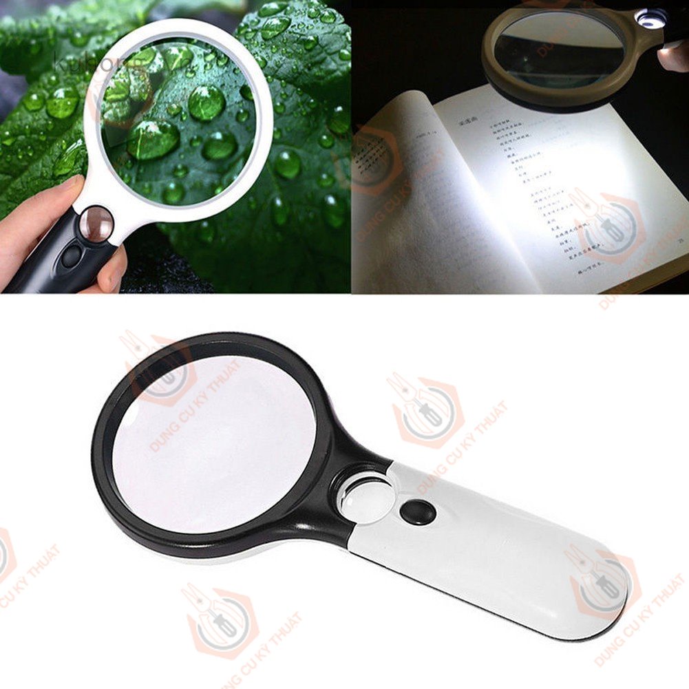 Kính lúp đa năng độ phóng đại 45X có đèn LED hỗ trợ _