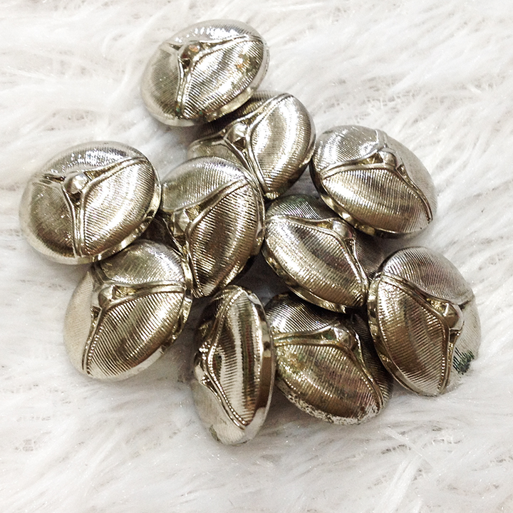 Multi-color button buckle silver hem button vest [4 button set] outfit clothing applique decor