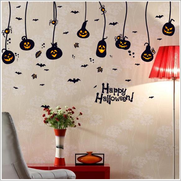 Decal trang trí tường - Rèm dây lễ hội Halloween