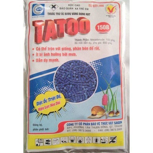 Bả diệt ốc, sên hại cây-Tatoo 100gr