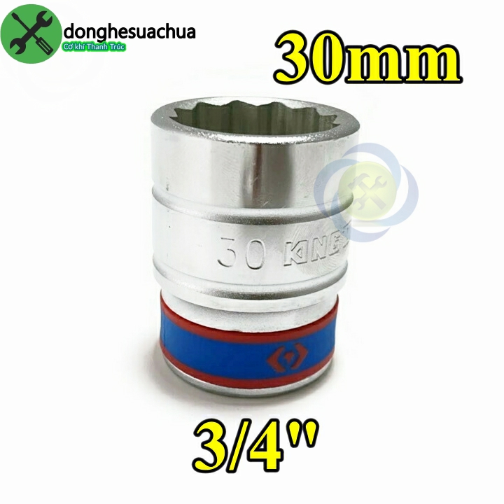 Tuýp 30mm 3/4 kingtony 633030m 12 cạnh màu trắng
