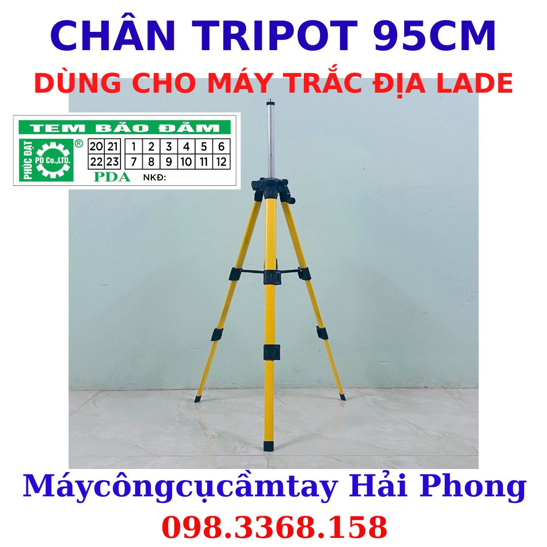 CHÂN MÁY TRẮC ĐỊA LADE 95CM ( CHÂN TRIPOT ) . CHÂN MÁY BẮN CỐT LADE 95CM.