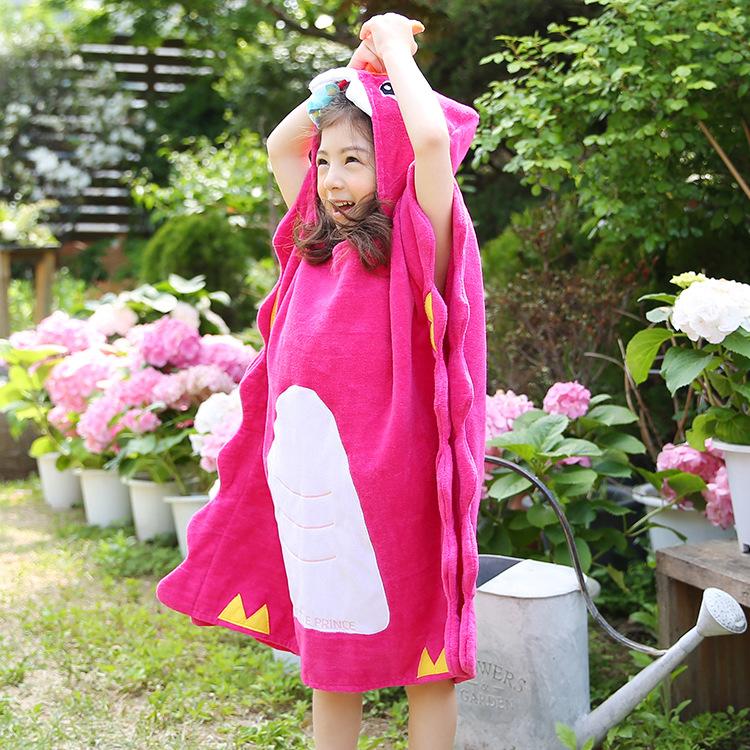 Mẫu Mới Ngọc Nữ Unicorn 100% Cotton Áo Choàng Tắm Hoạt Hình Tạo Hình Liền Mũ Hút Nước Khăn Tắm Của Phụ Nữ, Trẻ Em, Măng Tô Chống Lạnh