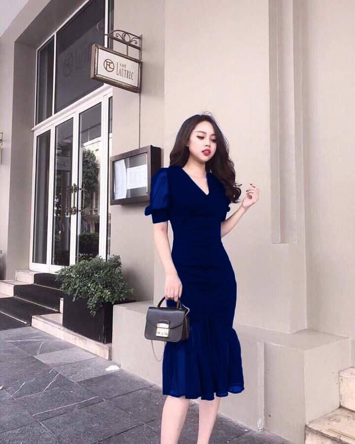 [FREESHIPMAX] ĐẦM ĐUÔI CÁ CỔ TAY PHỒNG SANG TRỌNG_Sukavn