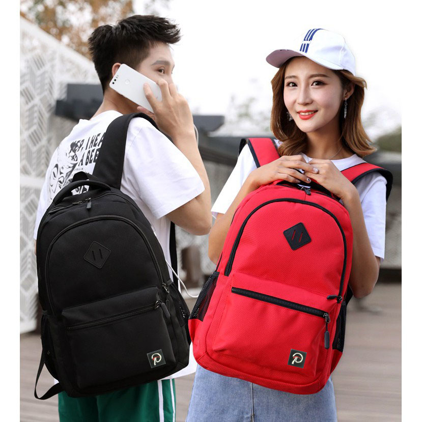 Balo Thời Trang Nam Nữ Chất Liệu Vải Polyester, Có Nhiều Ngăn, Đi Học Đi Chơi
