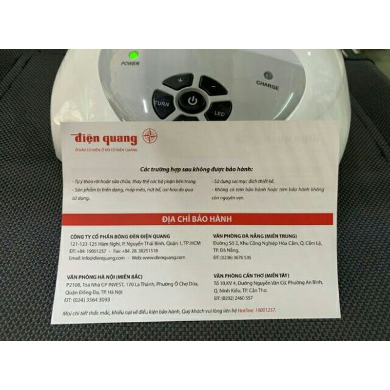 quạt sạc tích điện điện quang