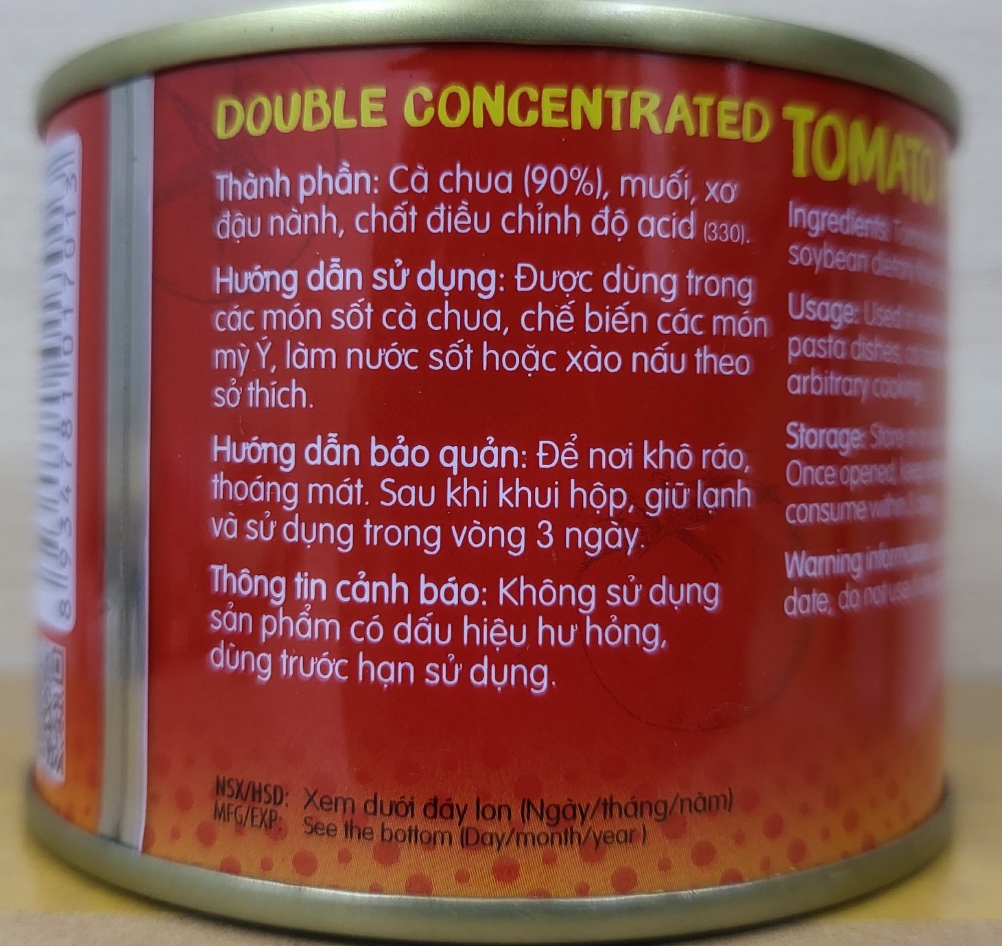 ÔNG CHÀ VÀ (Lon 210g) CÀ CHUA CÔ ĐẶC Double Concentrated Tomato Paste