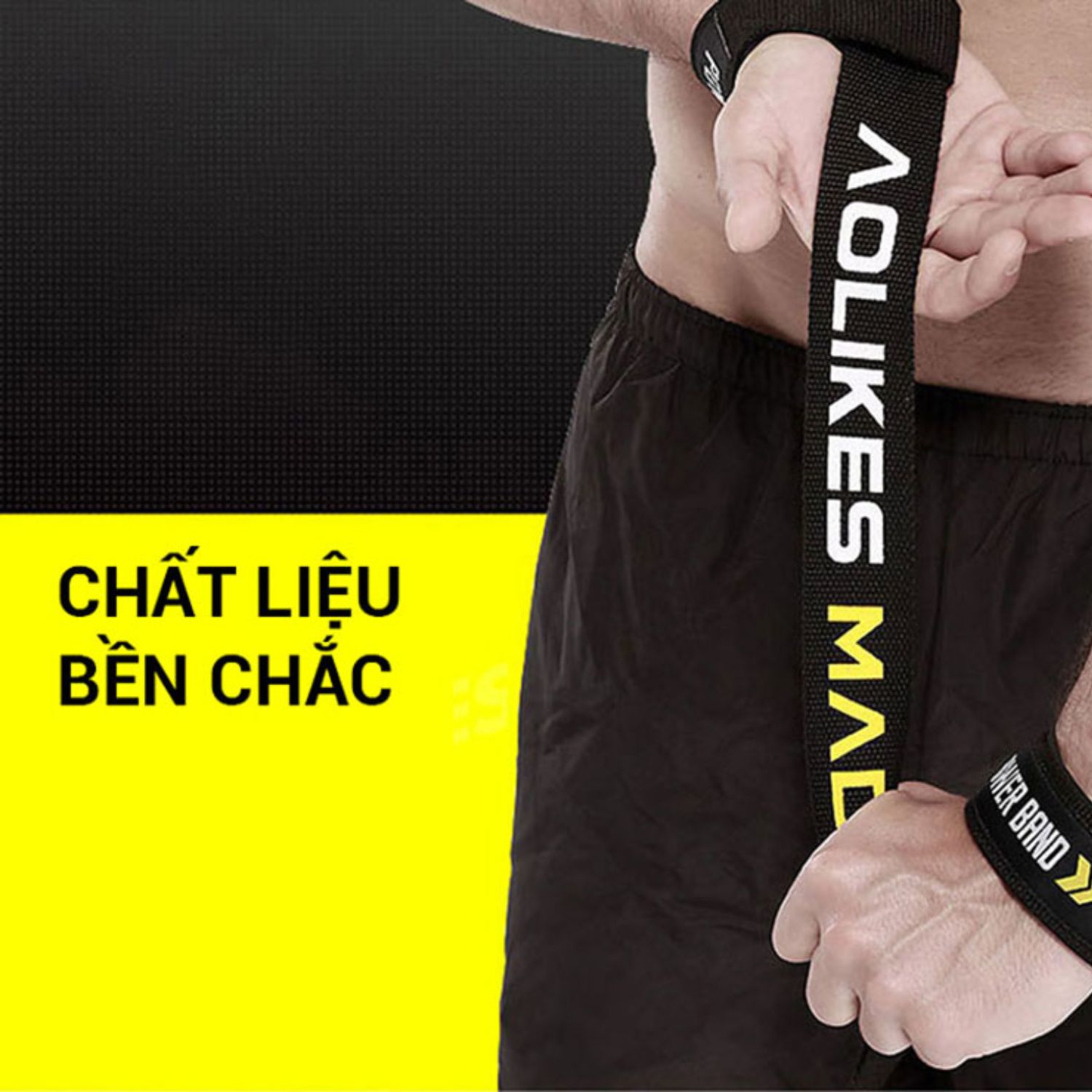 Dây kéo lưng - Deadlift GYM Cao Cấp  Aolikes 7637 (1 Đôi )