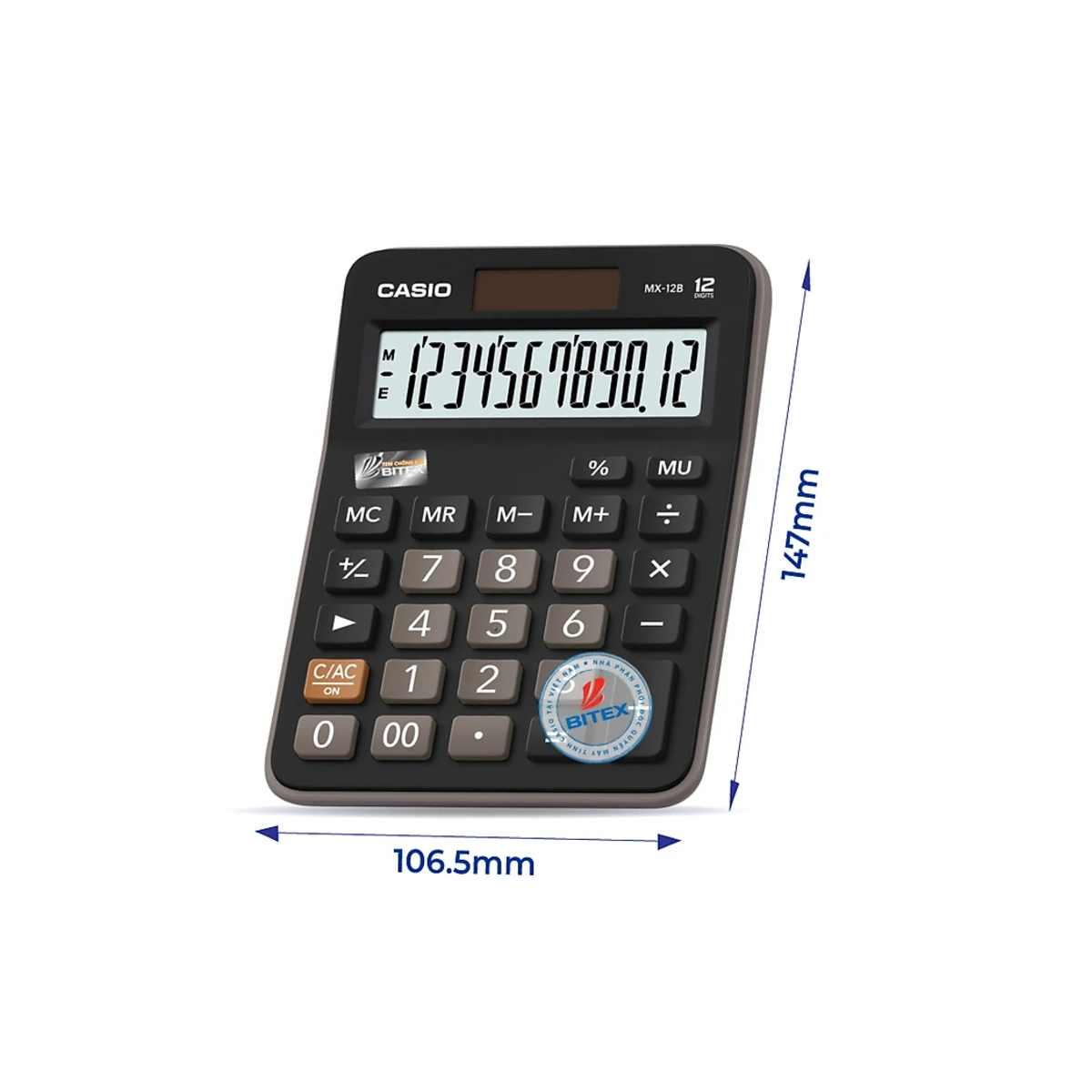Máy Tính CASIO MX-12B  12 Số Hàng Chính Hãng Bitex