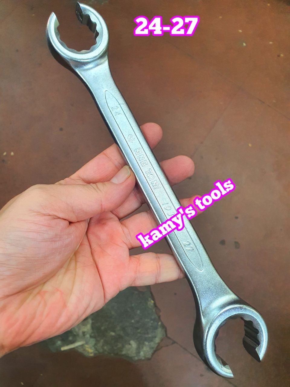 Cờ lê mở ống dầu cờ lê vòng chẻ miệng 22-24 24-27 kingtony model 19312224 19312427