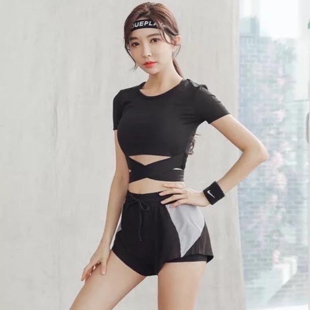Bộ tập gym-yoga -cao cấp vải thun -hàng quảng châu -chất co giãn 4 chiều