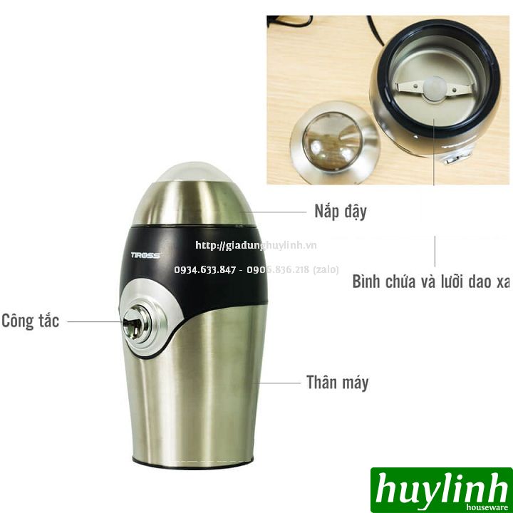 Máy xay cà phê Tiross TS530 - TS532 - 150W