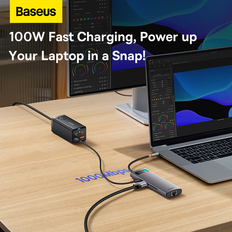 Hub Mở Rộng Đa Năng Baseus StarJoy 8-Port Type-C HUB Adapter