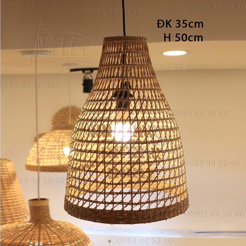 Đèn cói trang trí thả trần
