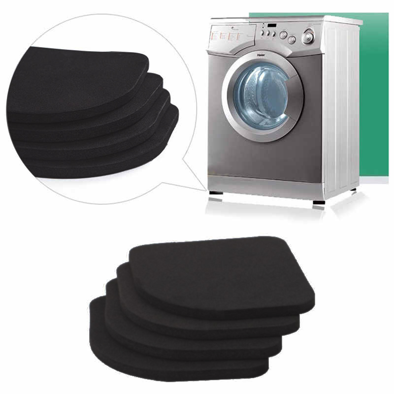 Miếng lót máy giặt, tủ lạnh - Đế kê máy giặt chống rung lắc, trơn trượt, chống sốc tốt, giúp làm giảm tiếng ồn, làm bằng vật liệu thân thiện với môi trường, chống ẩm, bền bỉ và an toàn - Combo 4 miếng
