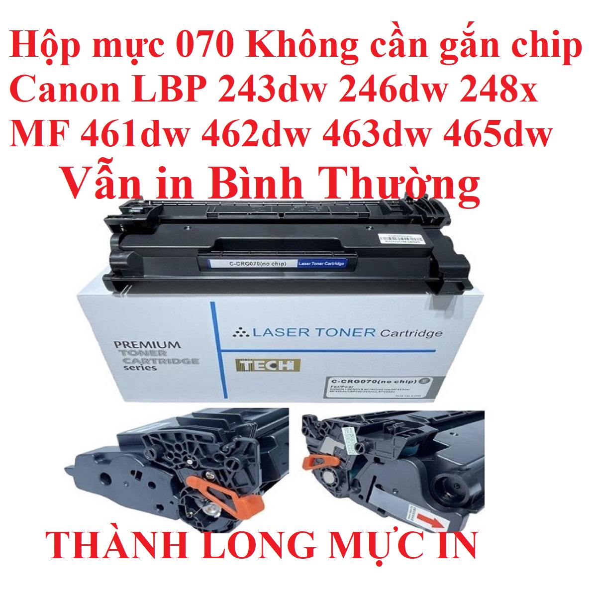 Canon Lbp 243Dw 246Dw 248X-Mf 461Dw 462Dw 463Dw 465Dw Crg 070 Ink Cartridge Does Not Need to Install Chip Still 100% Printing Commands - Guaranteed Normal Printing.