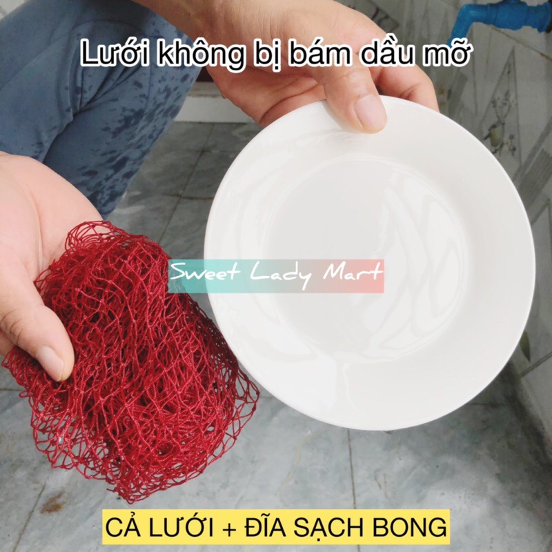Lưới Rửa Chén Bát Siêu Dày Lưới Việt Loại Xịn Có Túi Bóng Hàng Đẹp SỈ TOÀN QUỐC - Tạp Hoá Huy Liên