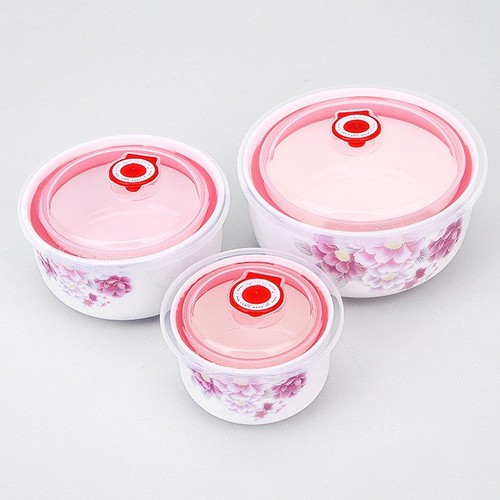 BỘ 3 THỐ SỨ CÓ NẮP ĐẬY (HỌA TIẾT NGẪU NHIÊN)
