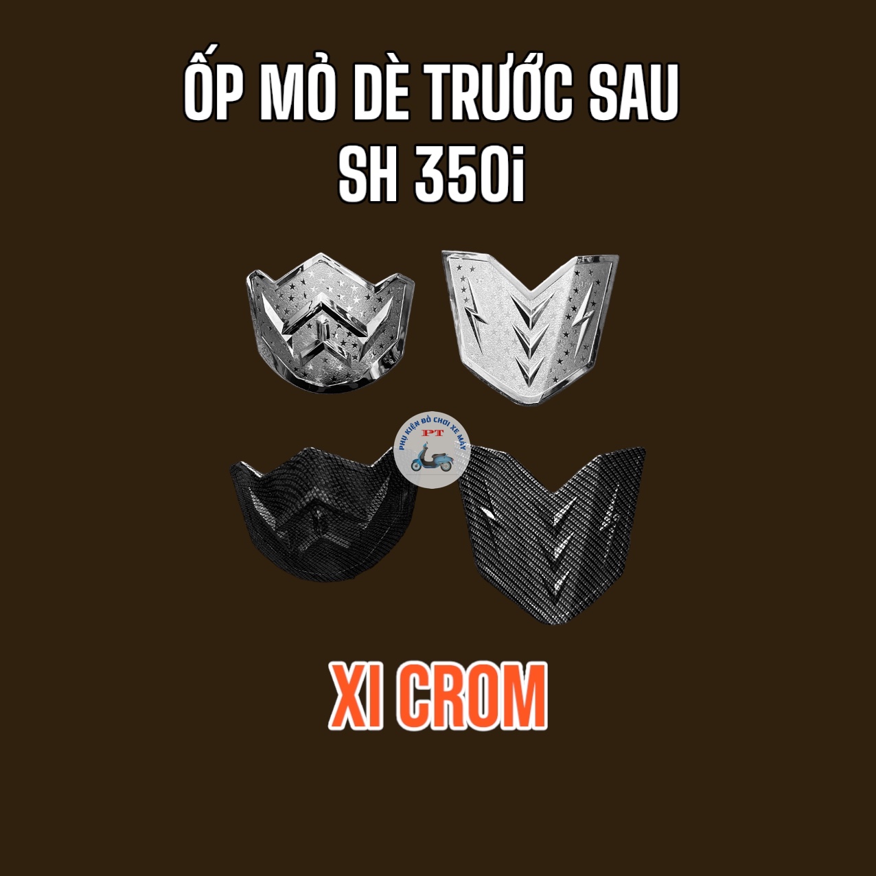 Ốp Mỏ Đuôi Xe SH 350i - Nhúng Carbon - 1 Cặp