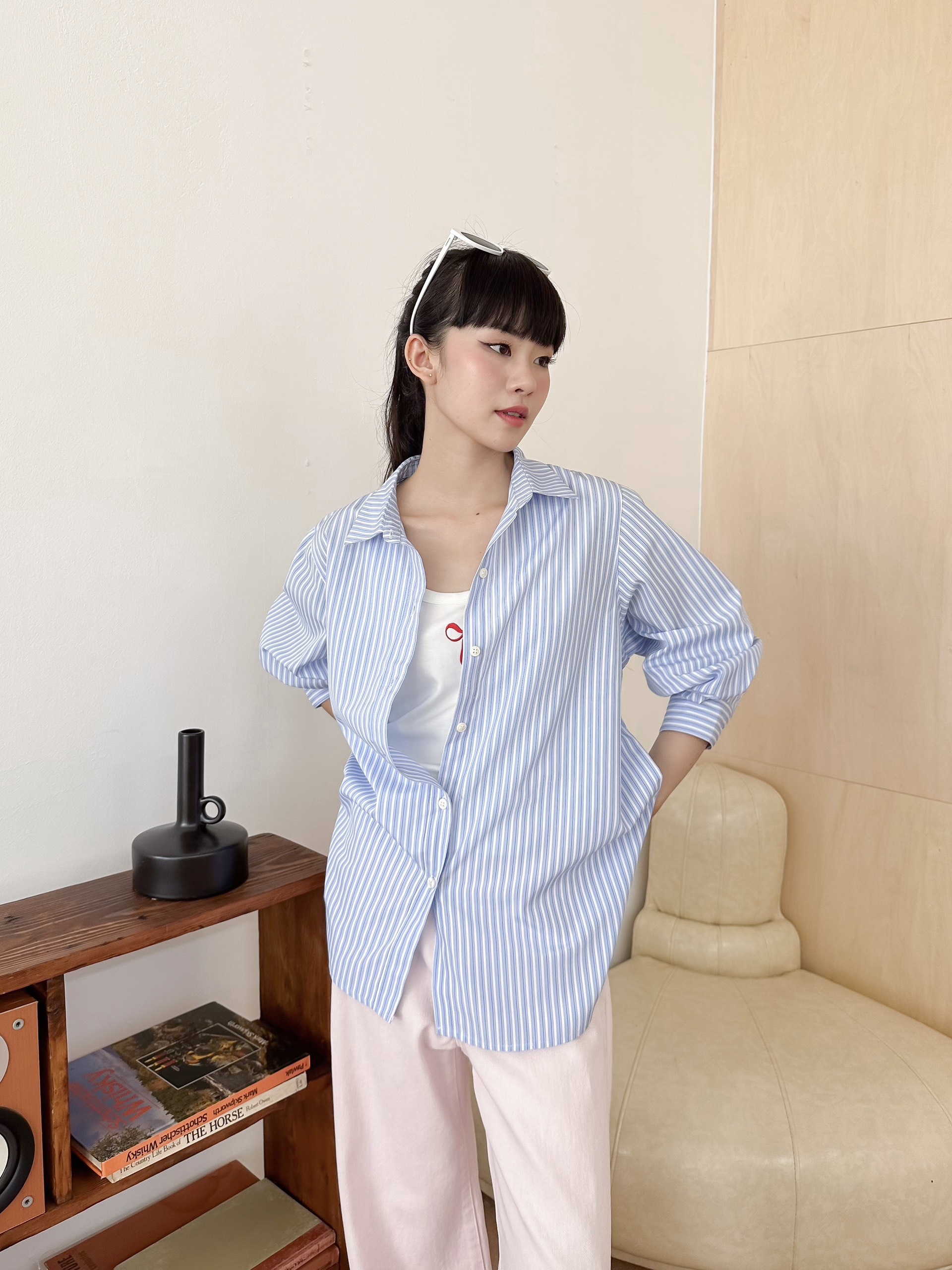 Áo sơ mi sọc tay dài AUDREY SHIRT