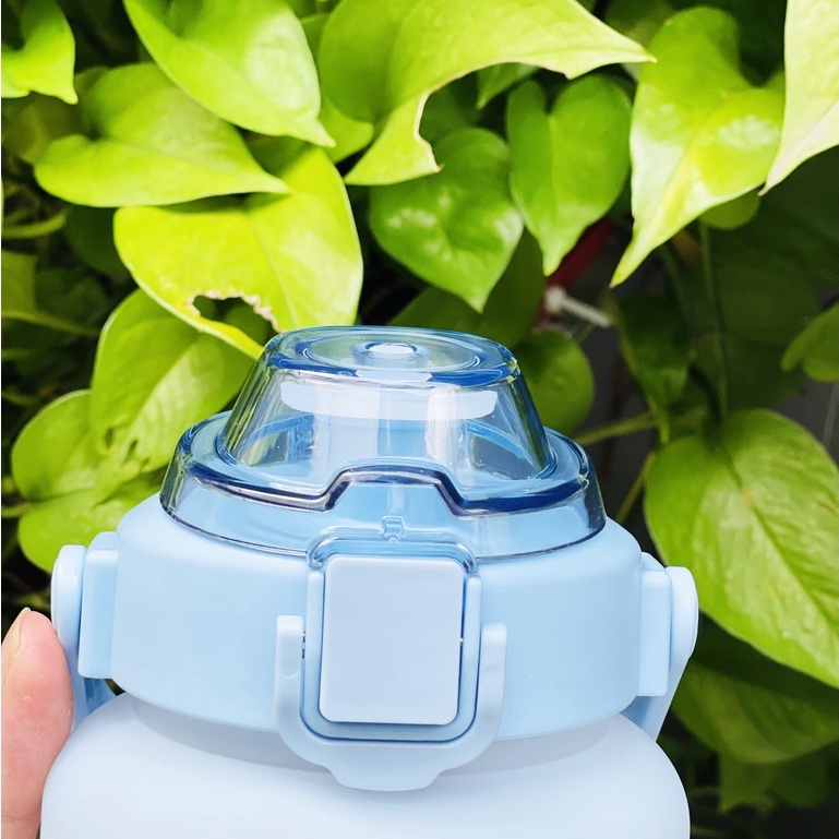 Bình Đựng Nước 2L Cute Có Vạch Báo Giờ Uống Nước