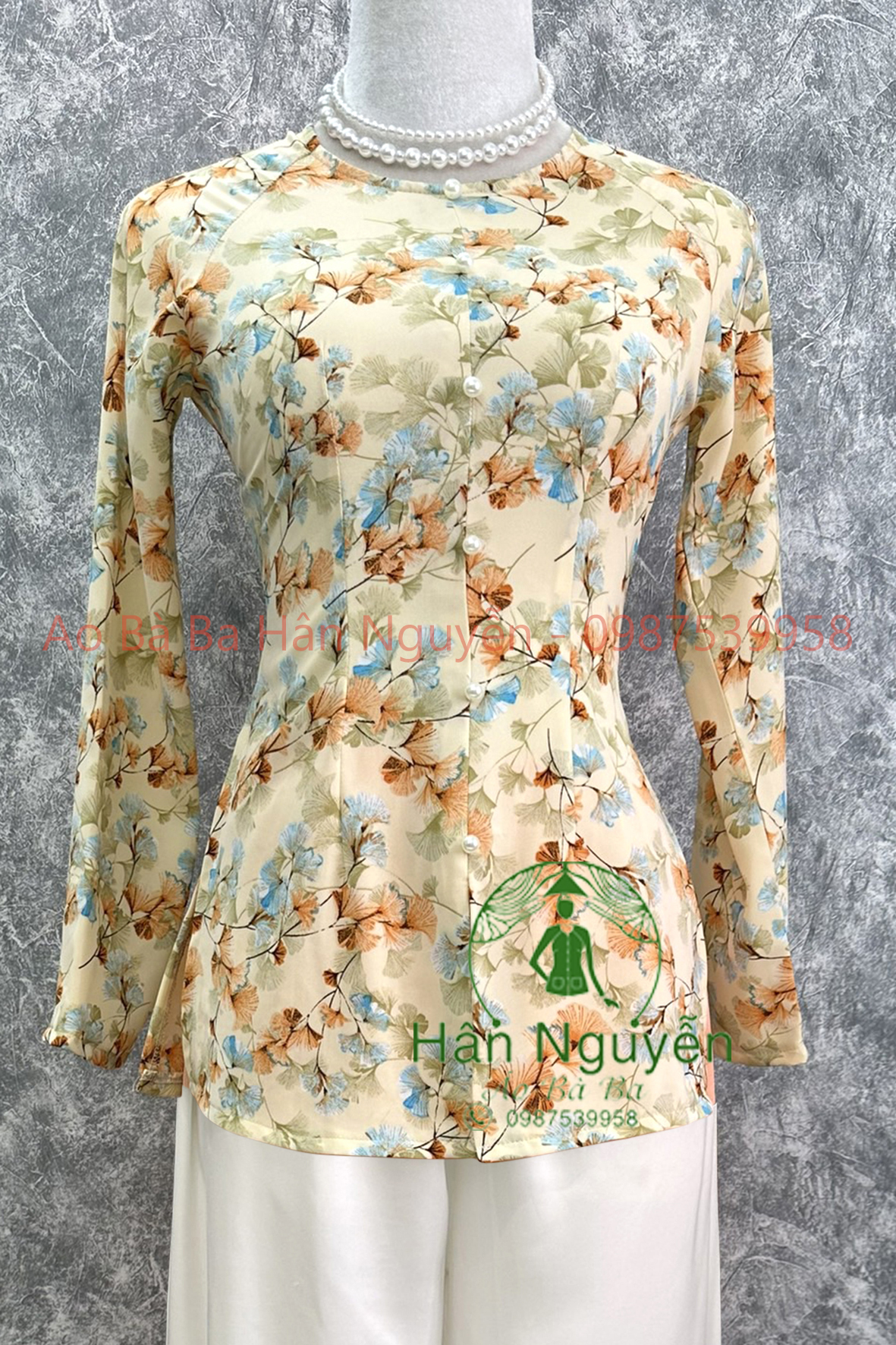 ÁO BÀ BA DÂY KÉO HOA GIÓ + QUẦN