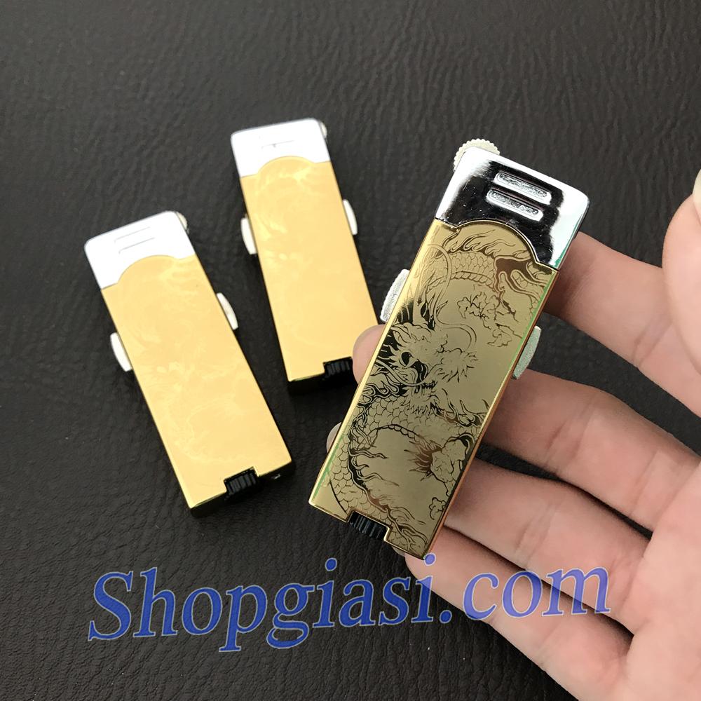 Bật Lửa Khò Rãnh Tay Logo -  Rồng có đèn pin