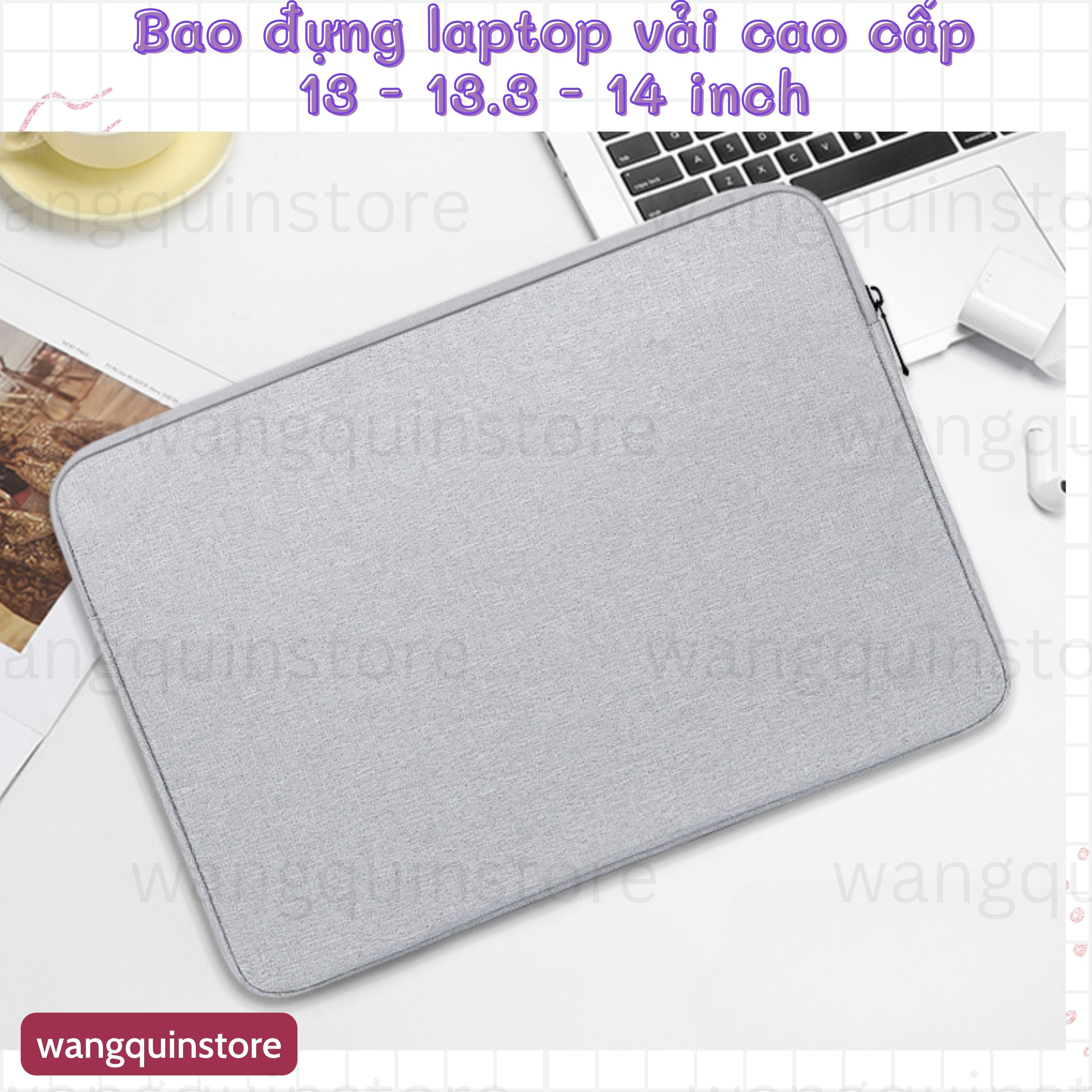 Sẵn HCM - Túi chống sốc Laptop / Macbook cao cấp 12 13 13.3 inch Bao Da Đựng Máy Tính Nam Nữ Đủ màu Bao Vải Bảo vệ Asus Acer