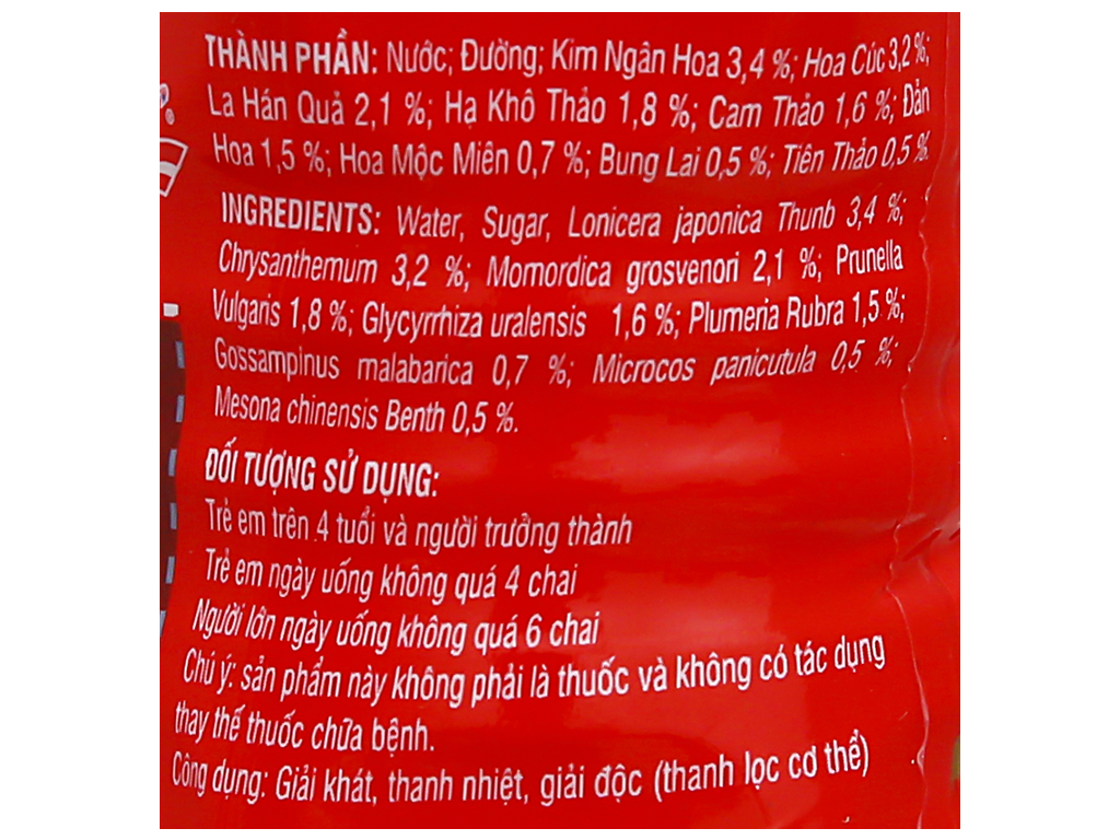 [HCM]LỐC 6 CHAI DR. THANH 500ML