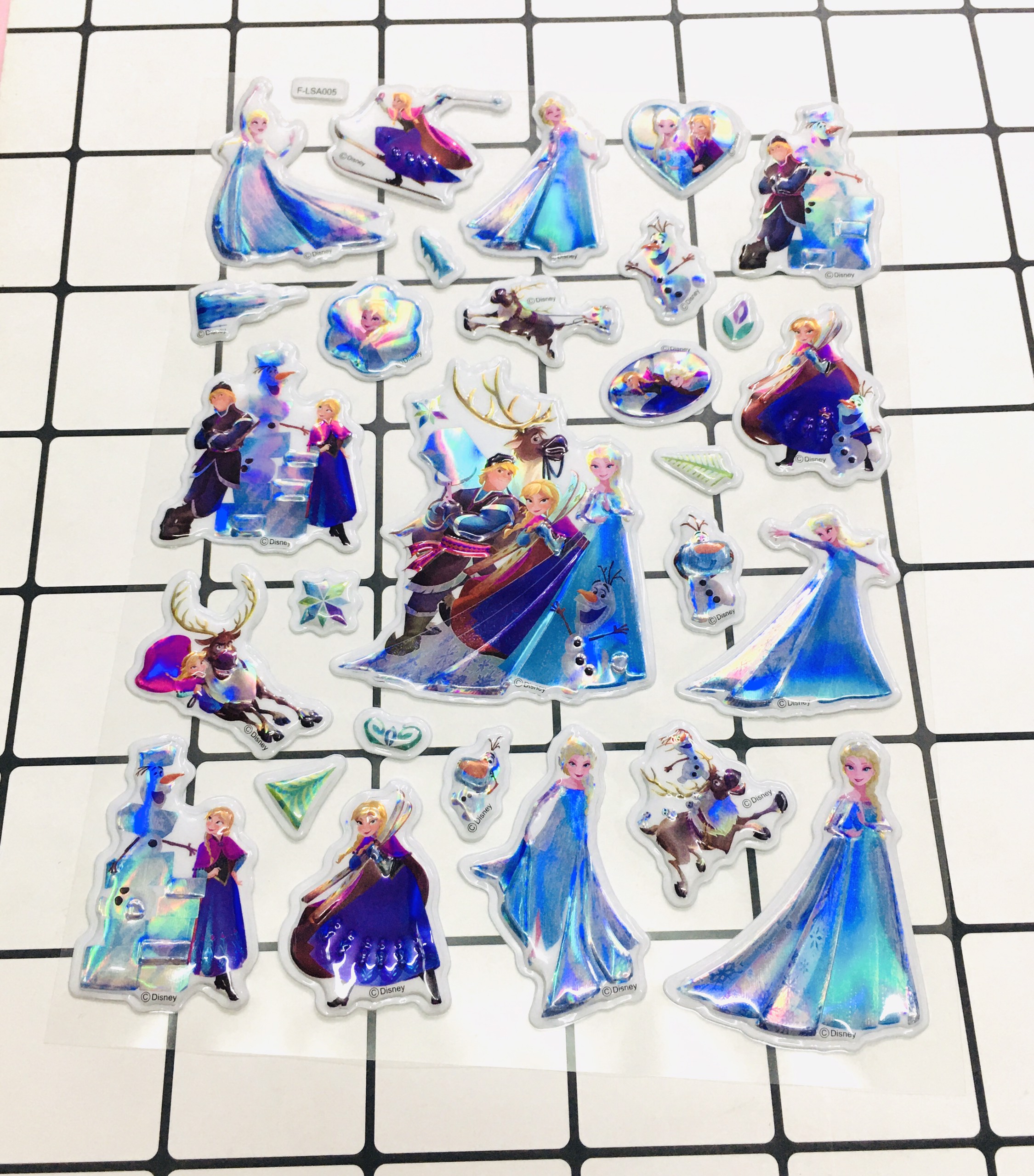 Bảng Sticker hình dán nổi 3D lấp lánh