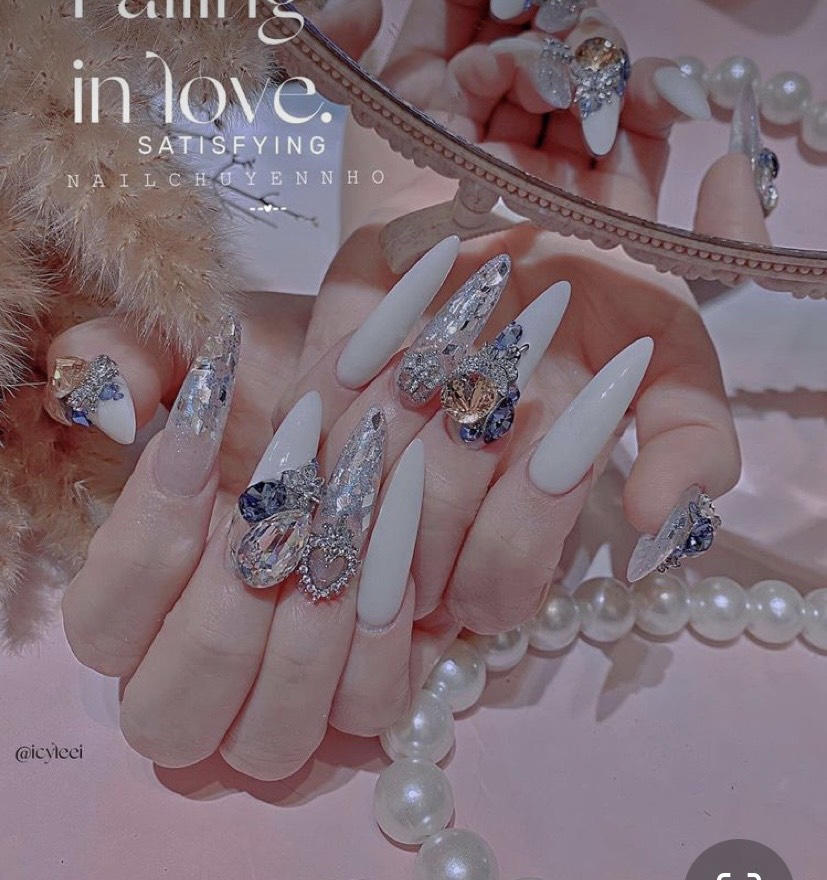 Đá khối chân rùa mix mẫu ,Set 50 viên - Mini Nails