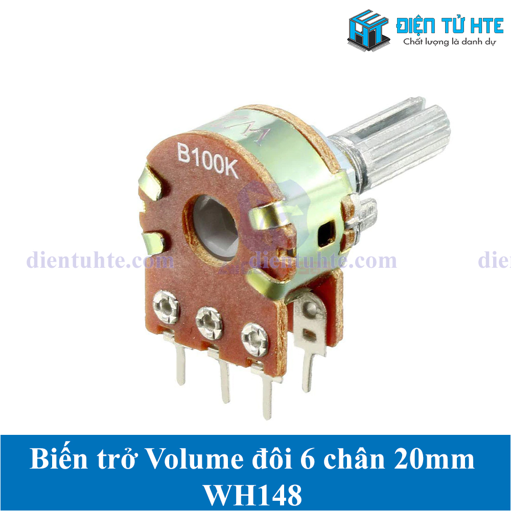 Combo 4 Biến trở - Triết áp volume đôi WH148 6 chân dài 20mm