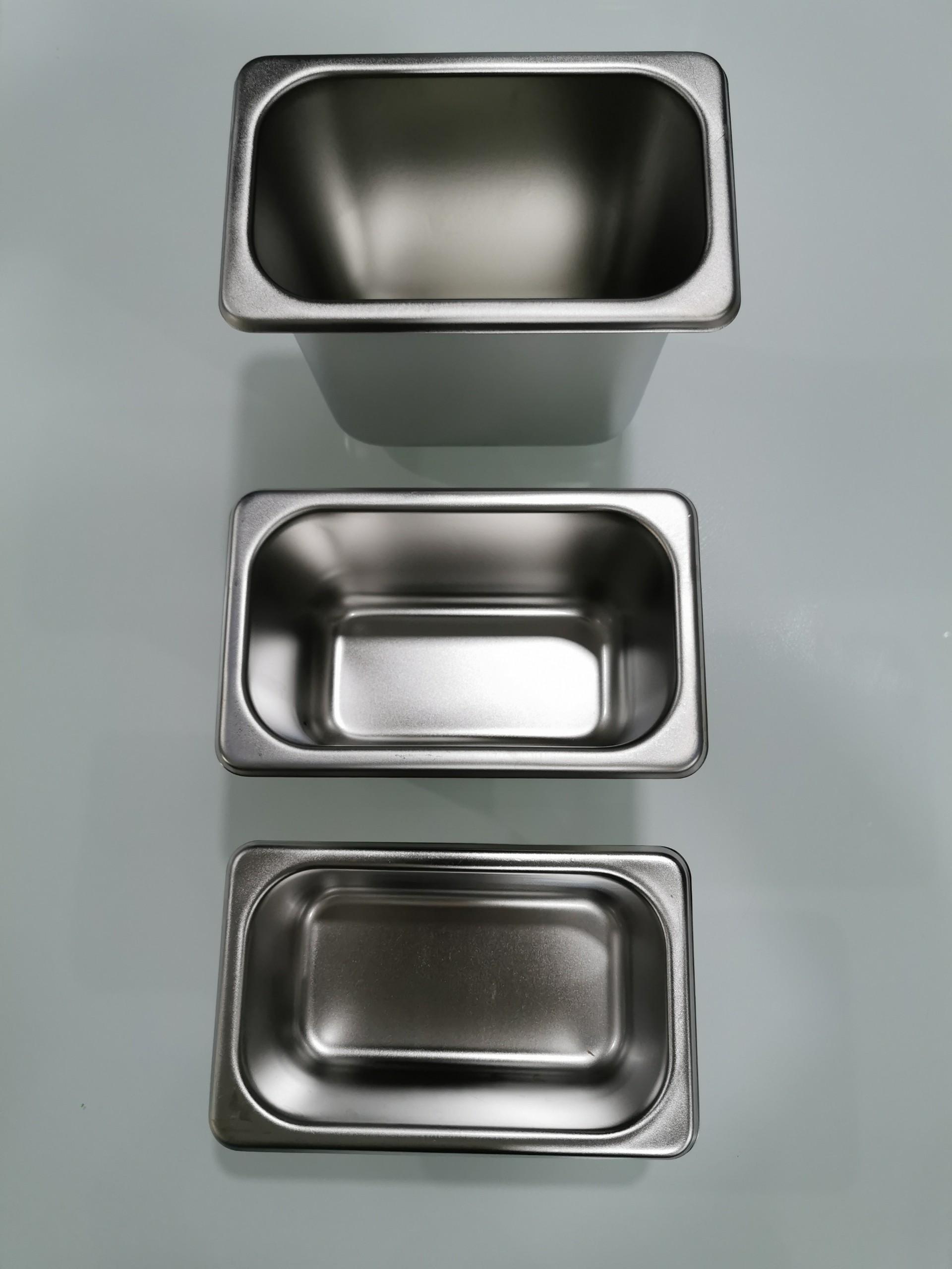 khay inox GN 1/9 đựng topping