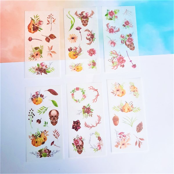 [HCM]Bộ 6 Tấm Sticker Hoa Dại