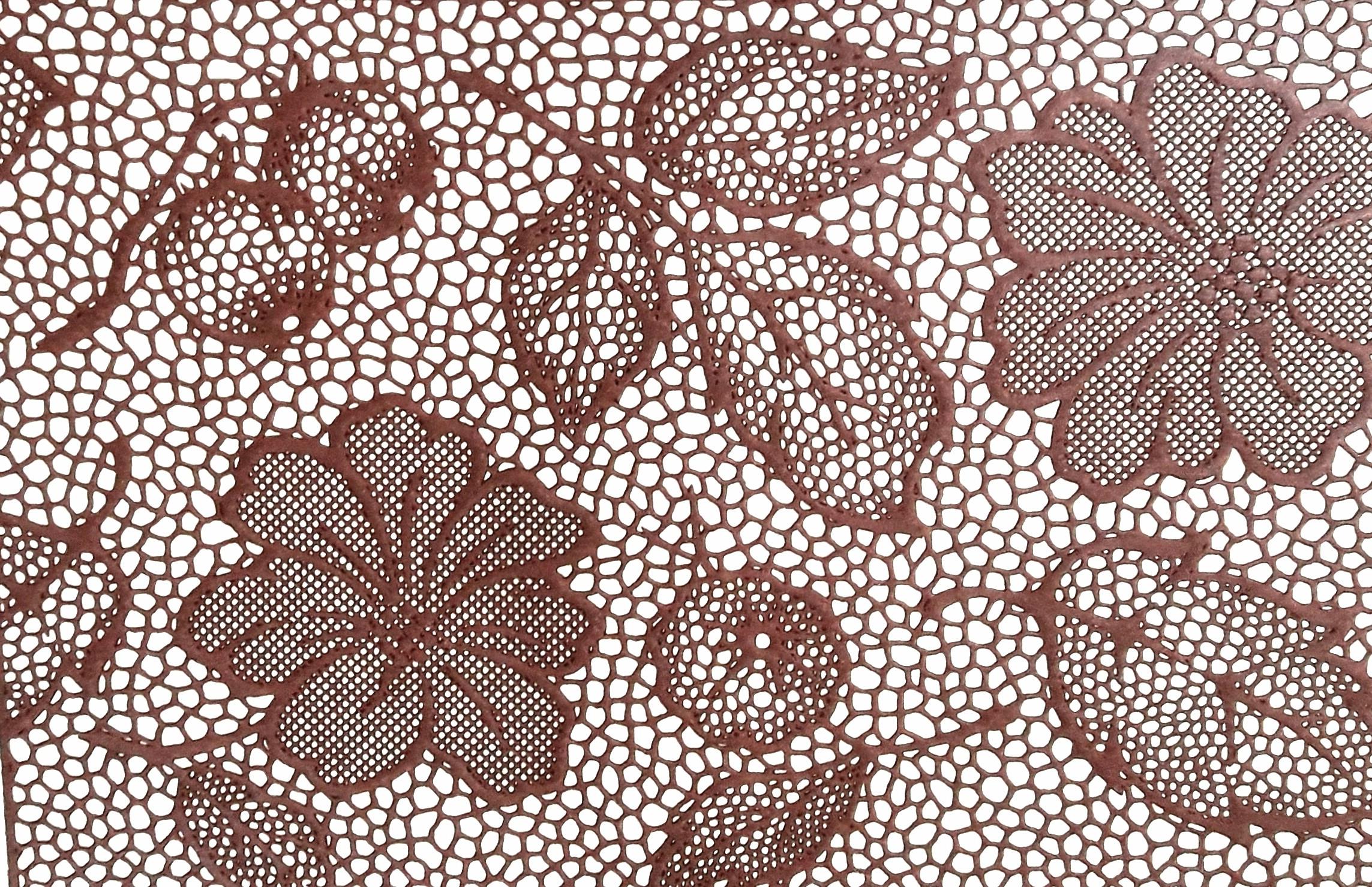 Khăn trải bàn (lót bàn ăn) FY 311 hoa văn nâu (45 x 30 cm)