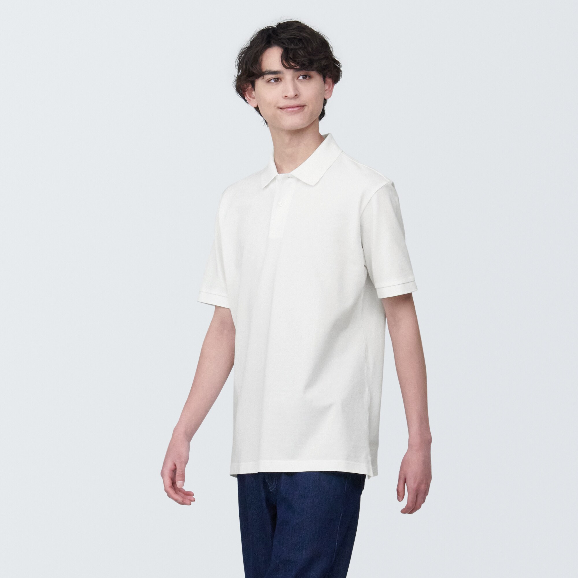 Áo Polo Vải Pique Washed MUJI