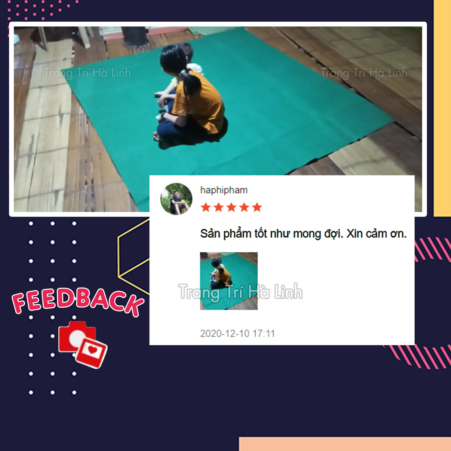 Thảm nỉ cuộn trải lót nền, thảm trải sàn nhà, phòng ngủ, phòng khách nhiều màu đẹp giá rẻ dày 3mm - Trang Trí Hà Linh