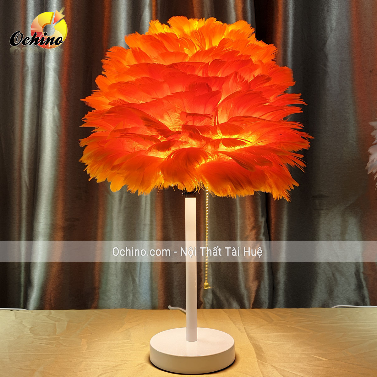 (FREE SHIP) Đèn Ngủ Lông Vũ, Đèn Lông Vũ Hình Mây Để Bàn Cao Cấp (Đủ Màu) Đèn ngủ, Đèn Trang Trí