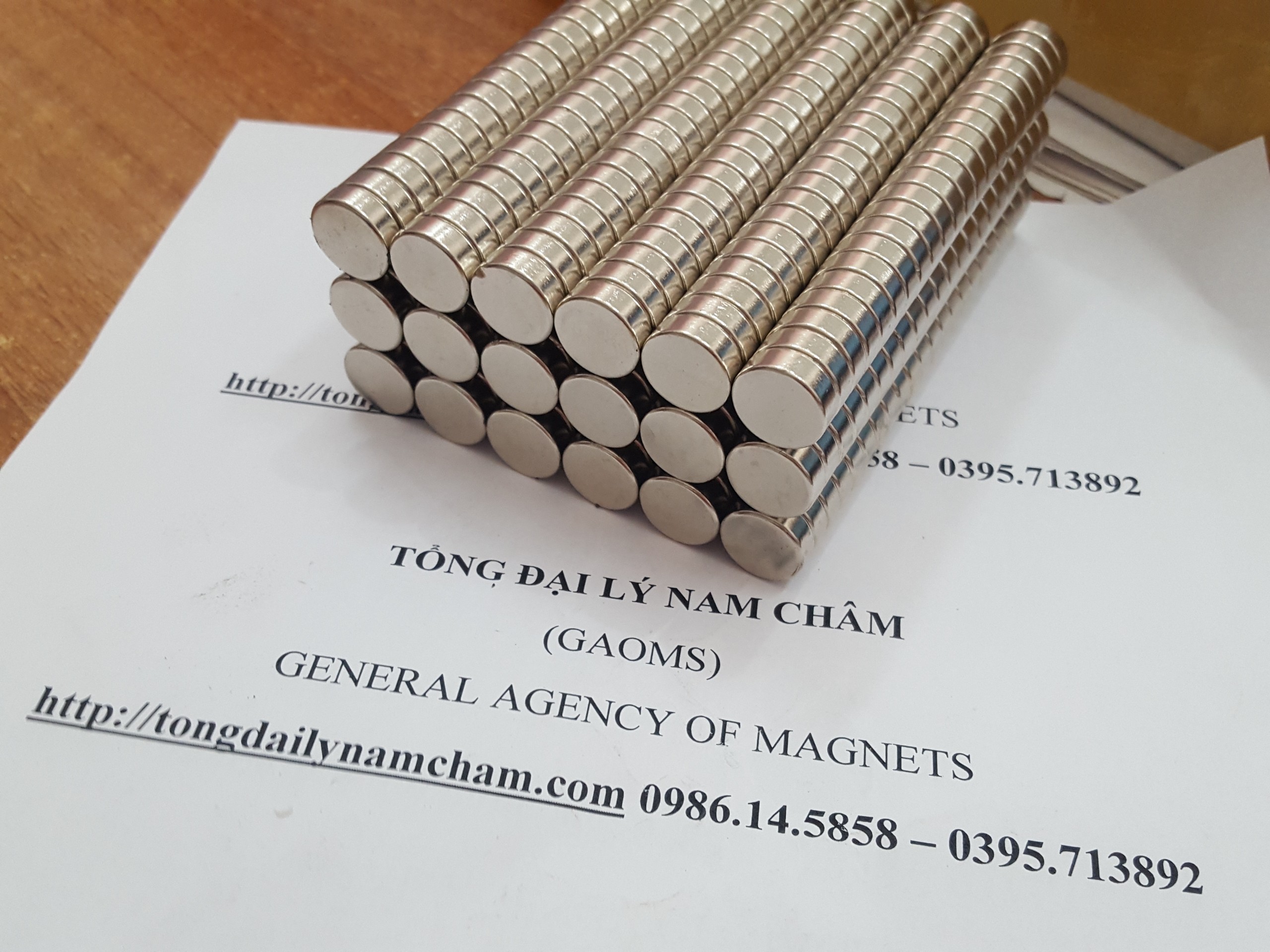 10 viên nam châm trắng 14x3mm