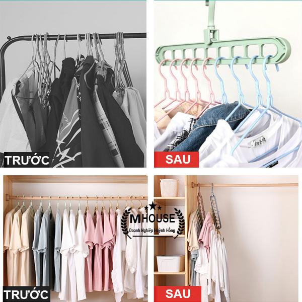 Móc Treo Quần Áo Đa Năng Móc Treo 9 Móc Tiện Lợi