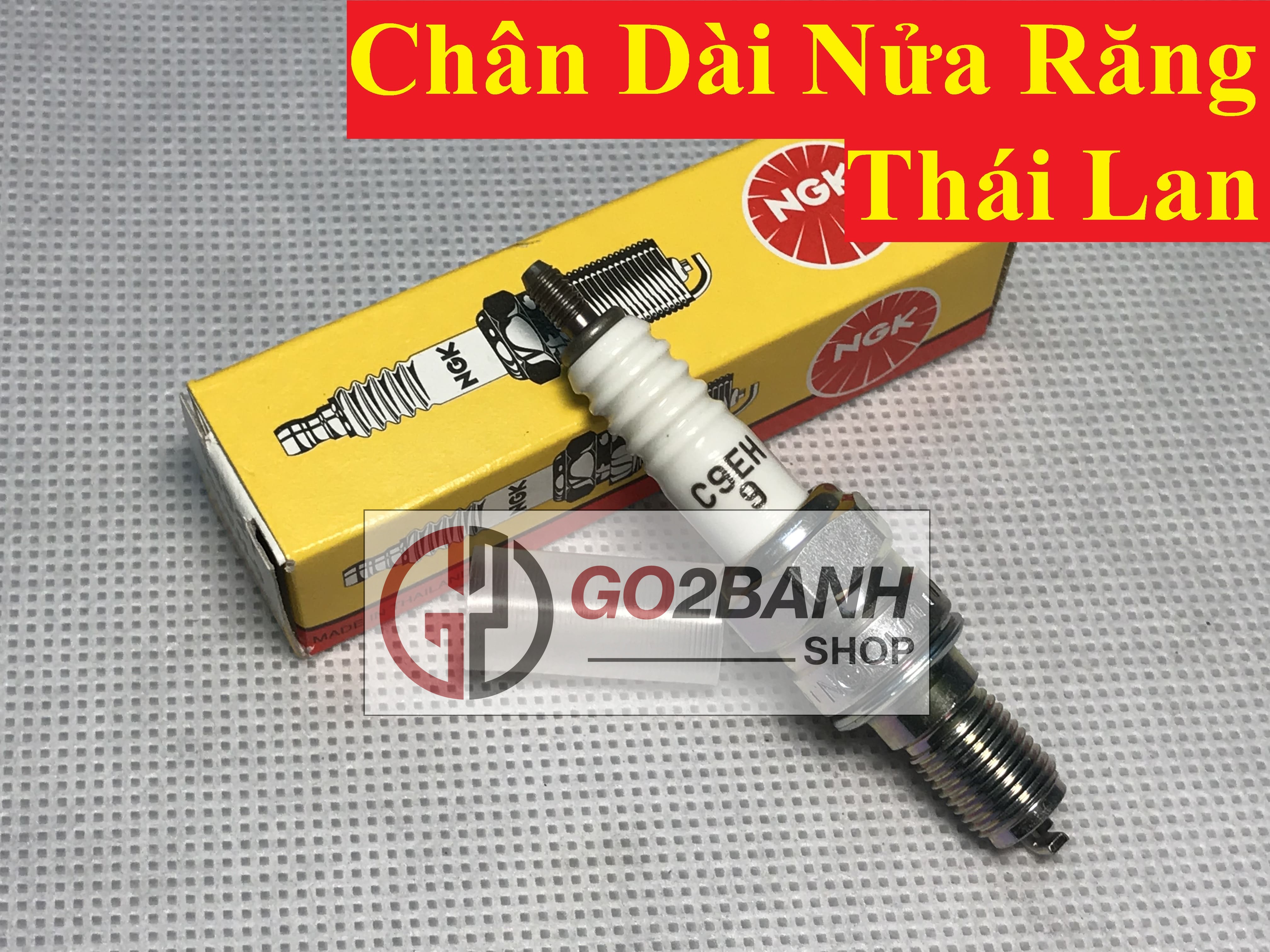 Bugi NGK C9EH-9 Click/Lead/Scr110, Sh Ý, @, Dylan Chân Dài Nửa Răng - Thái Lan