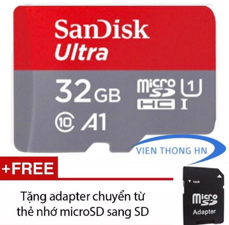 Thẻ nhớ MicroSDHC SanDisk Ultra 32GB 80MB/s - Tăng Adapter