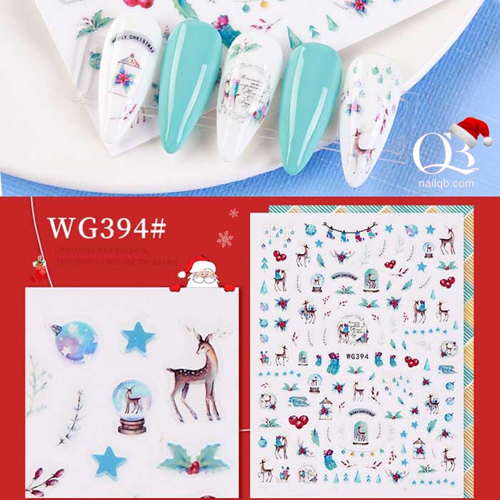 [HCM]Nail sticker noel Giáng Sinh trang trí móng mã WG