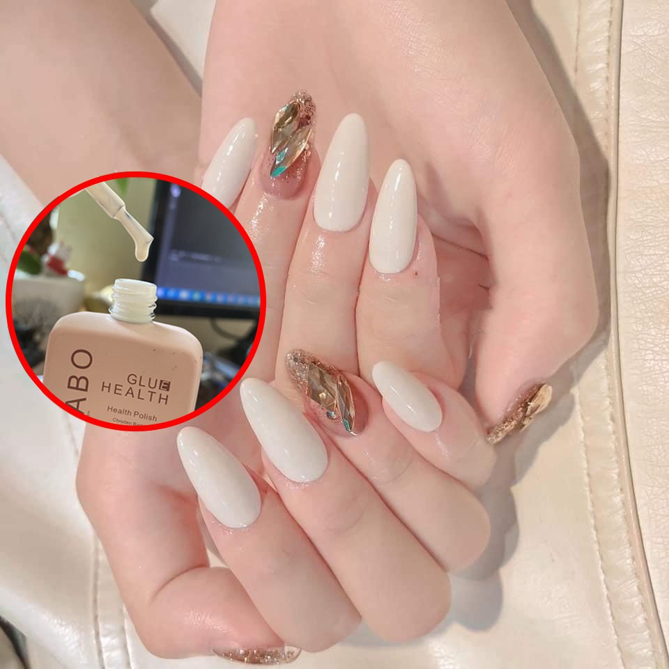 Sơn móng tay gel hàn quốc trắng sữa tôn da, 15ml