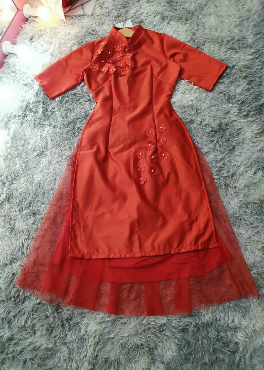 [HCM]Sét bộ áo dài tết cao cấp 2021 -HM