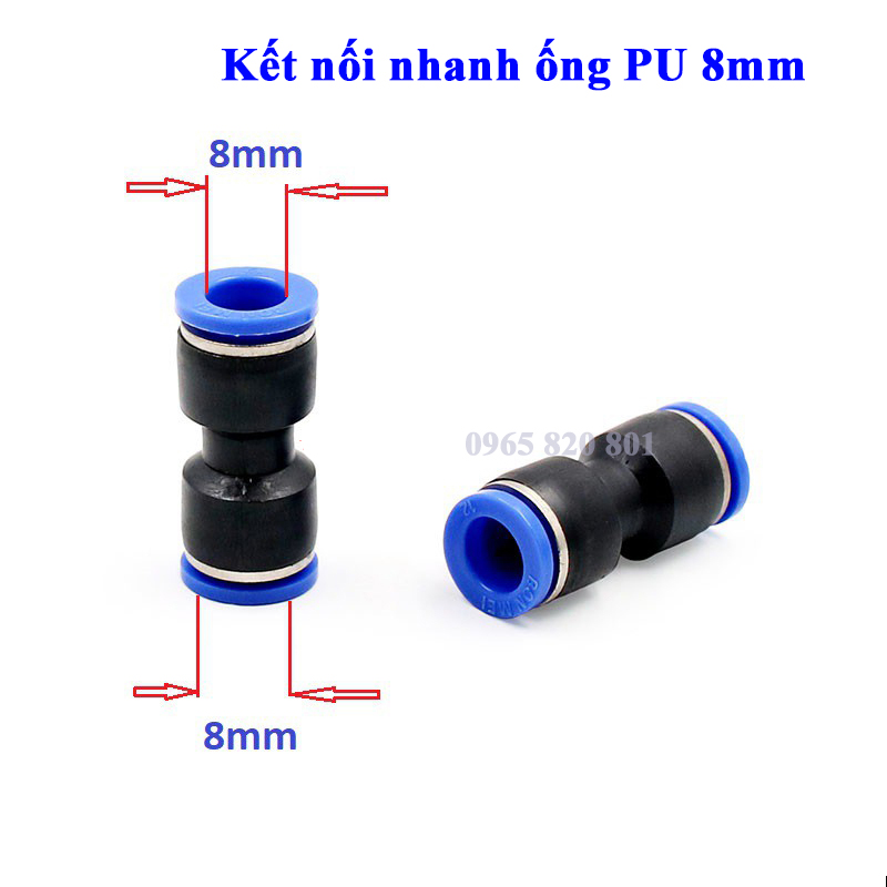 [ Bịch 5 cái] Kết nối nhanh ống 8mm