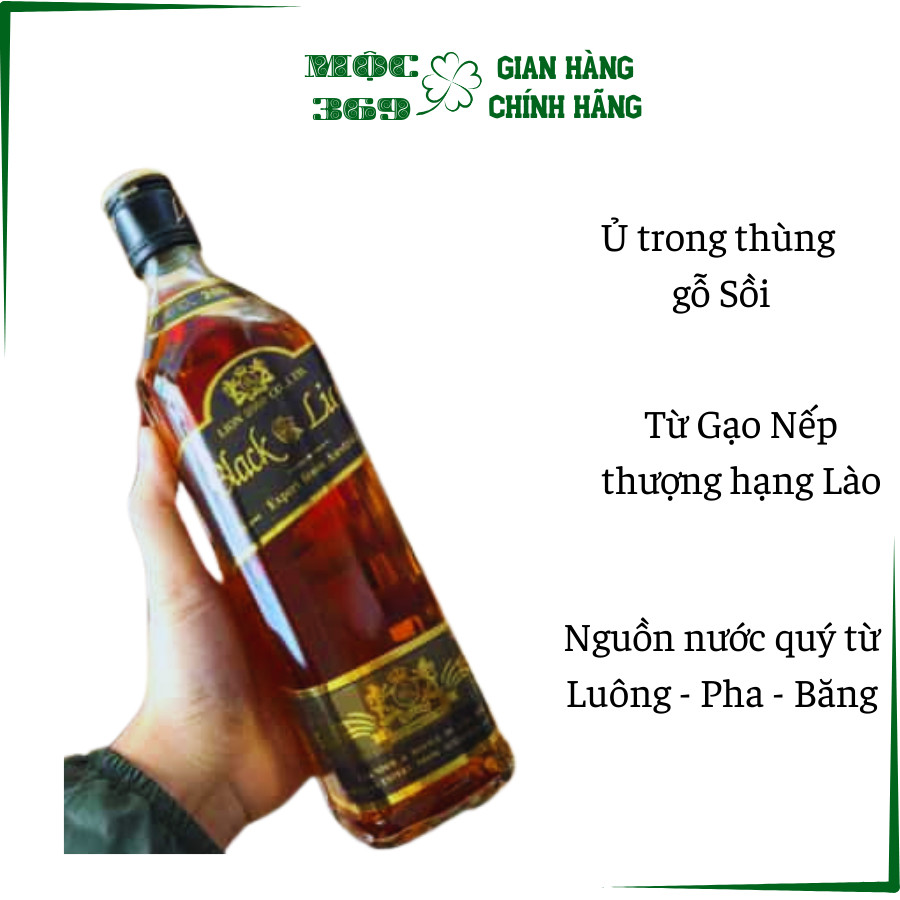 Black Lion 40%, chai vuông 700ml nhập từ Lào - ( chính hãng)