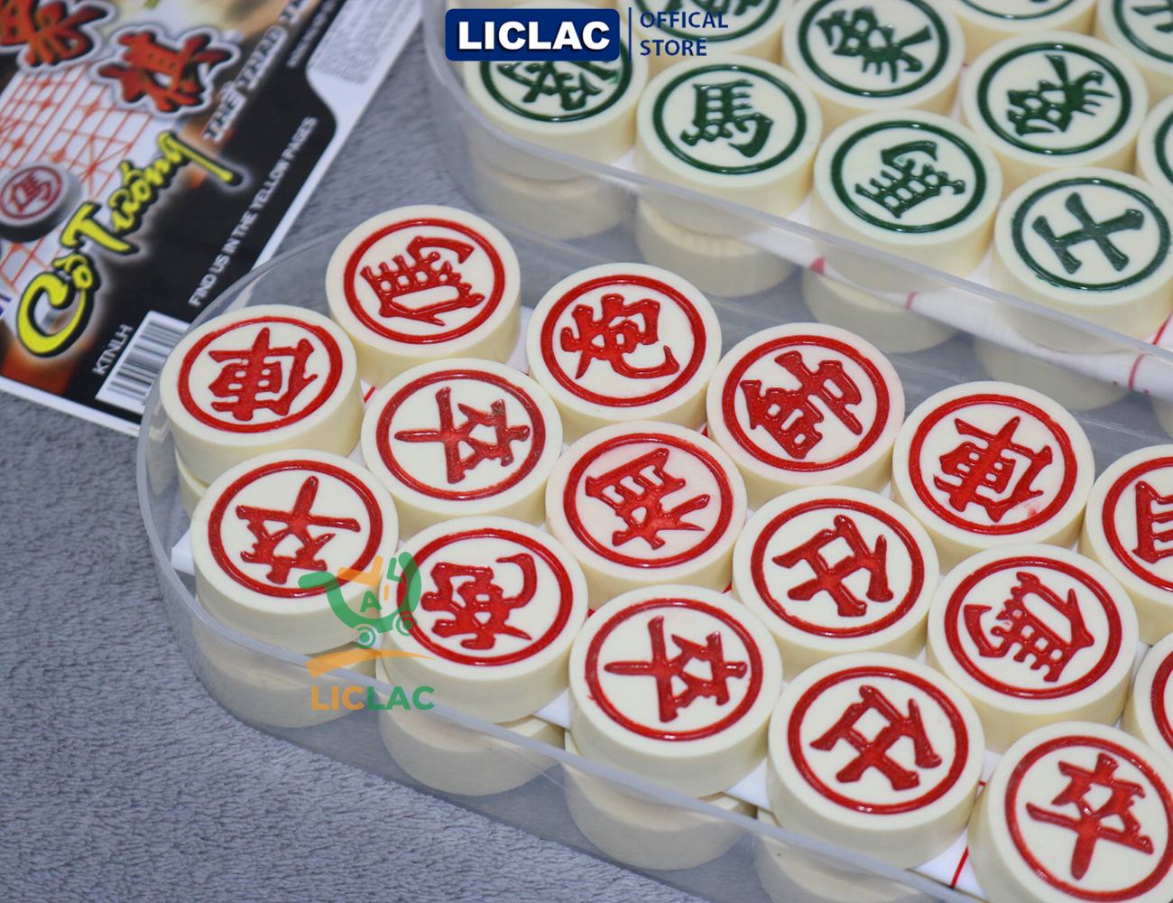 Bộ cờ tướng Liên Hiệp Thành hộp Oval ( Size LỚN ) quân cờ bằng nhựa Melamine Đặc Ruột Cao Cấp, Đồ chơi Boardgame giúp bé phát triển tư duy - LICLAC